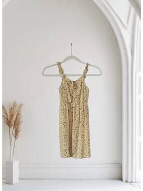 Girls AUW Summer Dress Yellow Floral Size 7